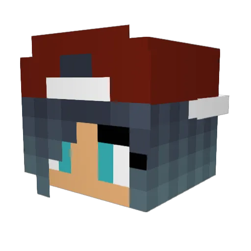 Bia0202 Minecraft avatar head, 3D render