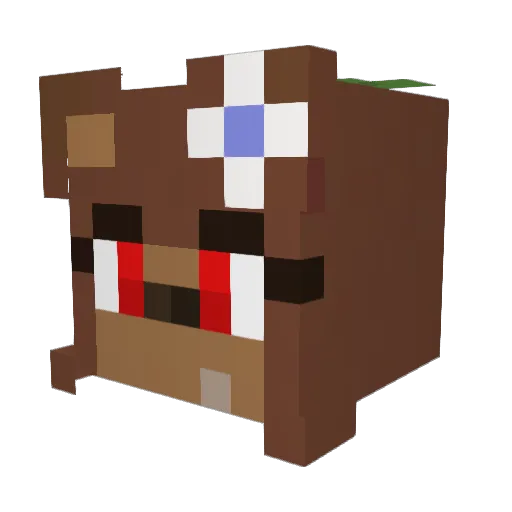 BiaProwell Minecraft avatar head, 3D render