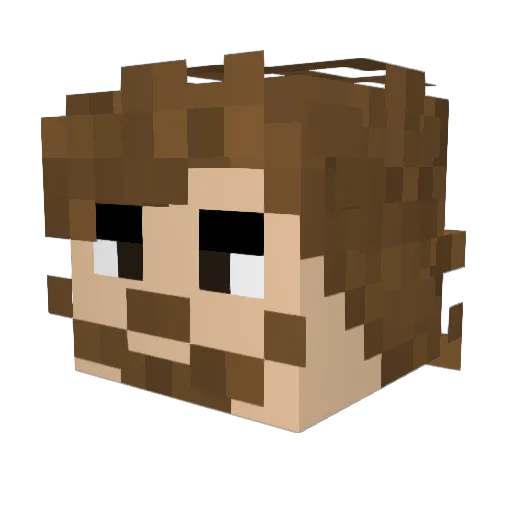 Biaaveiiga Minecraft avatar head, 3D render