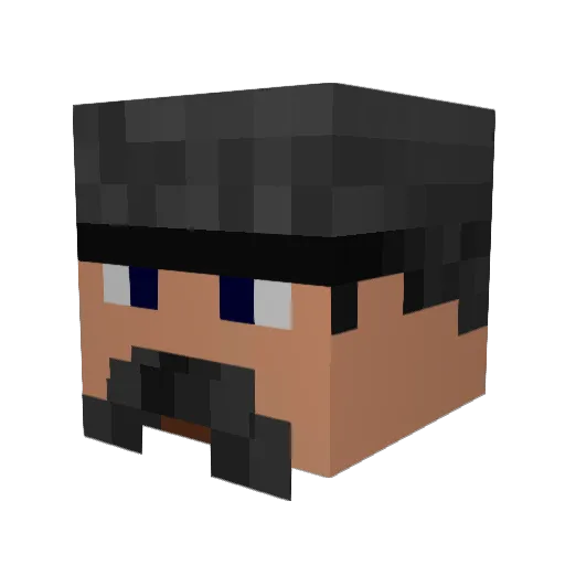 Biagi Minecraft avatar head, 3D render
