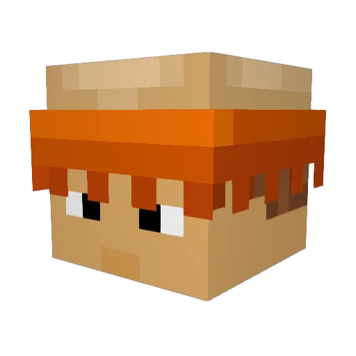 Bialy3000 Minecraft avatar head, 3D render