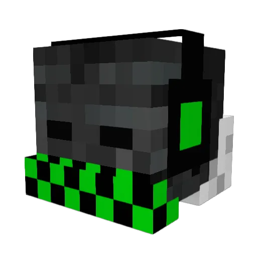 BialyBumi Minecraft avatar head, 3D render