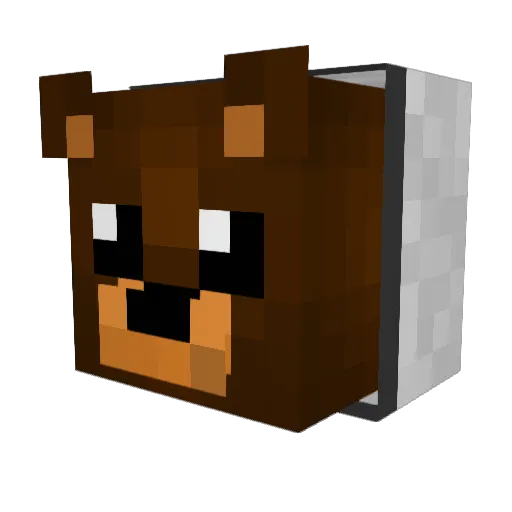 BialyMis18 Minecraft avatar head, 3D render