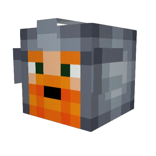 BiancaAF Minecraft avatar head, 3D render