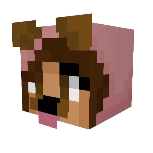 BiancaKurz Minecraft avatar head, 3D render
