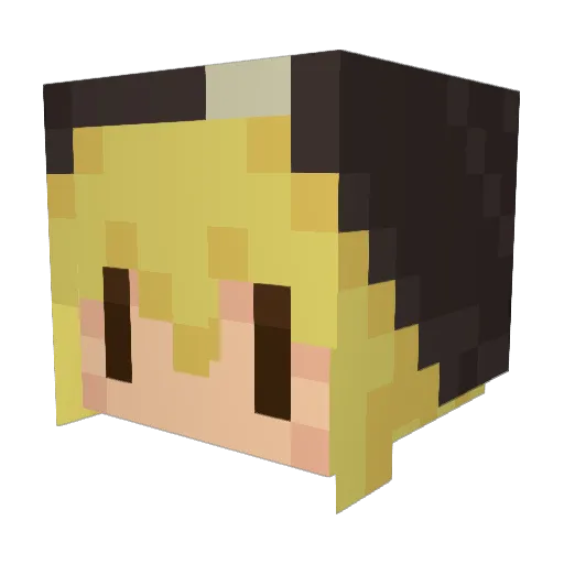 BiancaNero Minecraft avatar head, 3D render