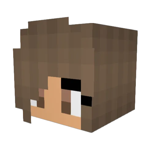 Biancacool Minecraft avatar head, 3D render
