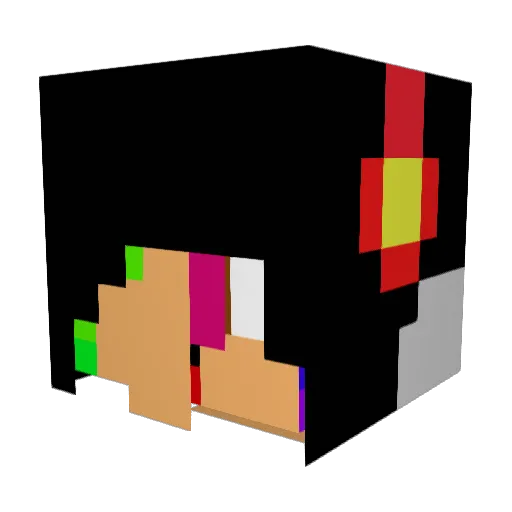 Biancariva Minecraft avatar head, 3D render