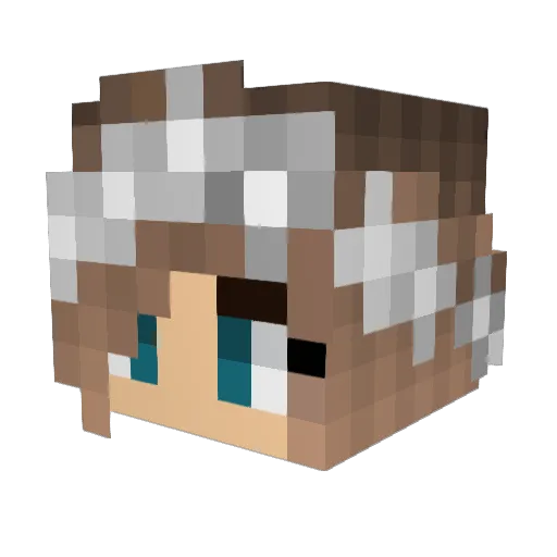 Biancc Minecraft avatar head, 3D render