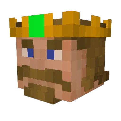 Bianco25 Minecraft avatar head, 3D render
