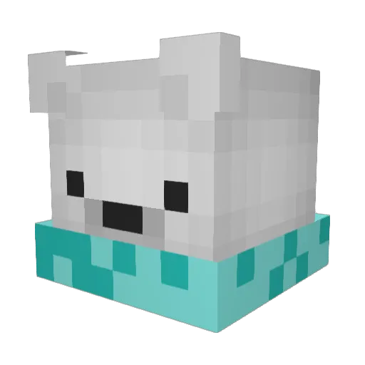 BiasCafeBear Minecraft avatar head, 3D render