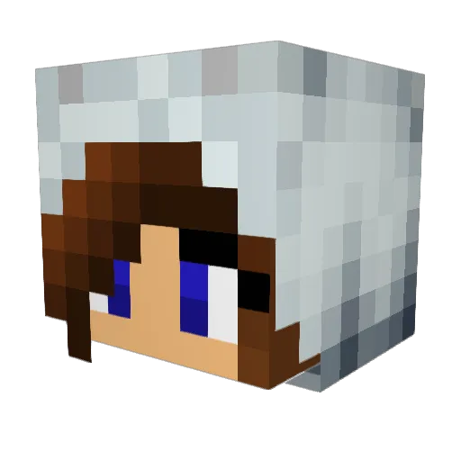 Biasula Minecraft avatar head, 3D render