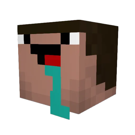 Bibaldi_ Minecraft avatar head, 3D render