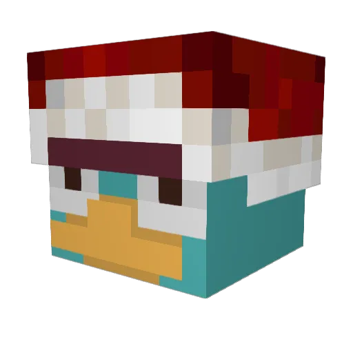 Bibalee Minecraft avatar head, 3D render