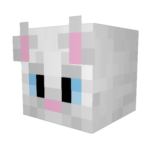 BibbleBear Minecraft avatar head, 3D render