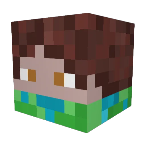 BibbleBobble3 Minecraft avatar head, 3D render
