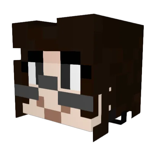 Bibbles1504 Minecraft avatar head, 3D render