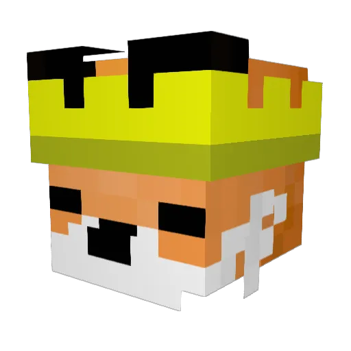Bibblewig Minecraft avatar head, 3D render