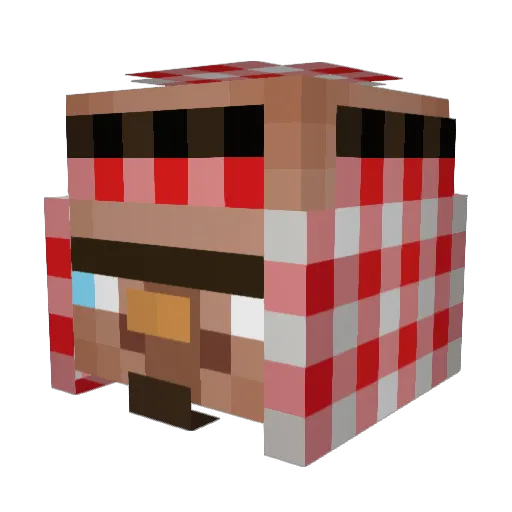 Bibbly05 Minecraft avatar head, 3D render