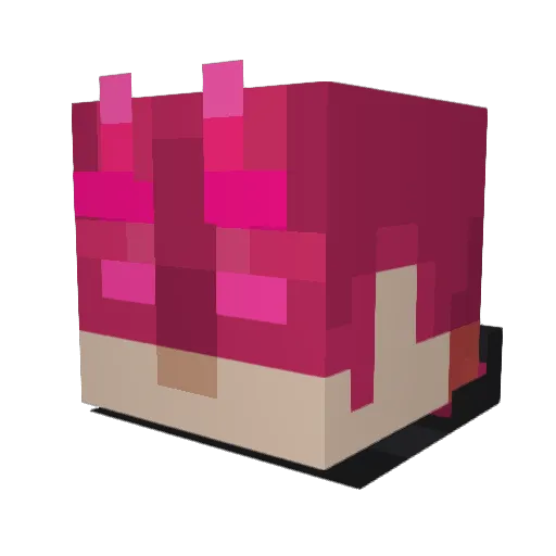 Bibbo Minecraft avatar head, 3D render