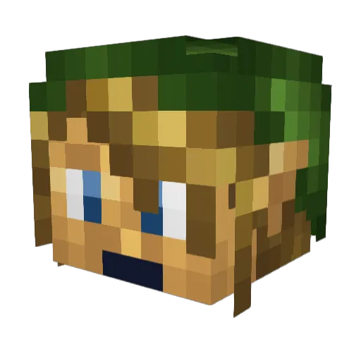 Bibbs91 Minecraft avatar head, 3D render