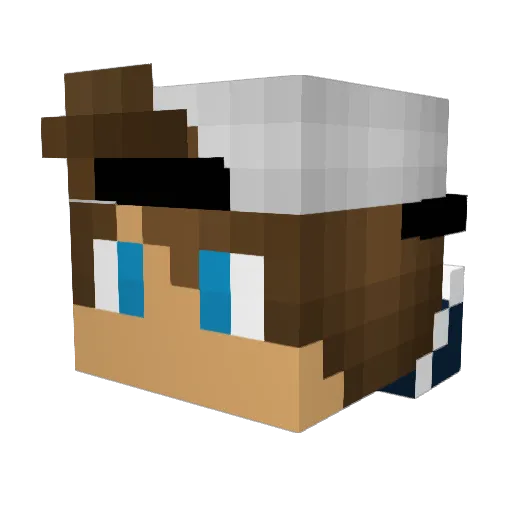 BibelReiter Minecraft avatar head, 3D render