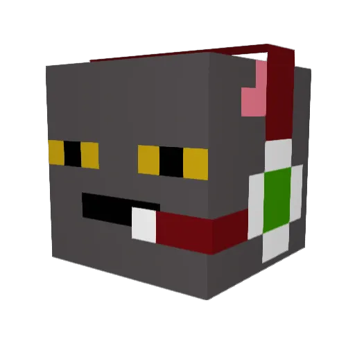 BiberzDoghouse Minecraft avatar head, 3D render