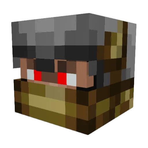 Bibi008 Minecraft avatar head, 3D render