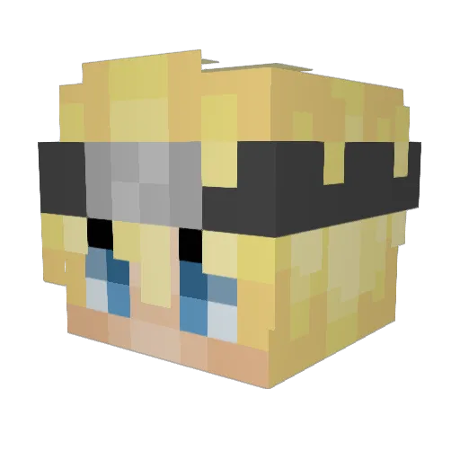 Bibi1207 Minecraft avatar head, 3D render