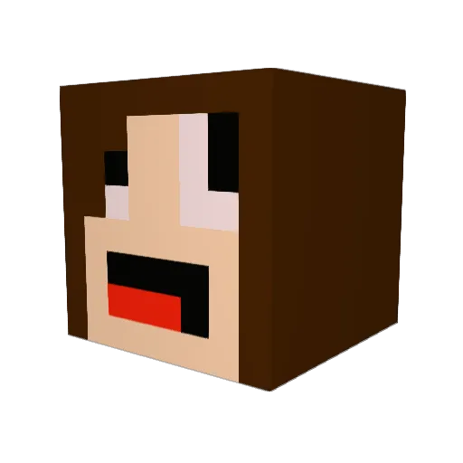 Bibi20_12 Minecraft avatar head, 3D render