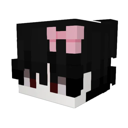BibiBelle Minecraft avatar head, 3D render