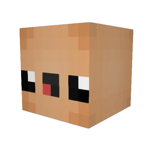BibiMaster Minecraft avatar head, 3D render