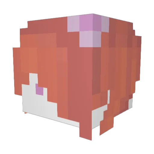Bibii991 Minecraft avatar head, 3D render