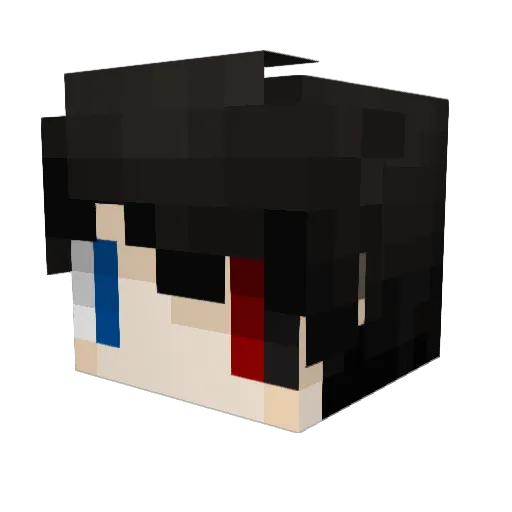 Bibiq_ Minecraft avatar head, 3D render