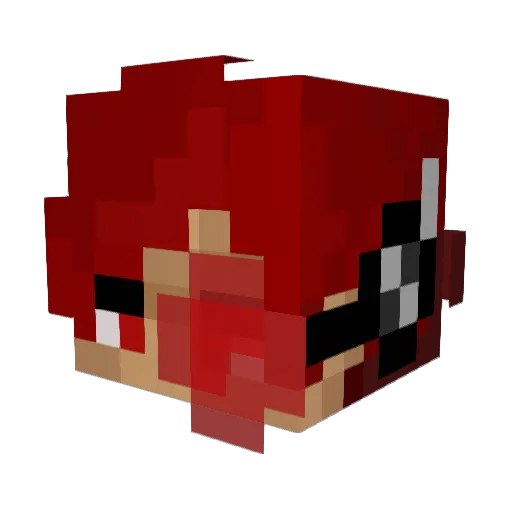Bibirii Minecraft avatar head, 3D render