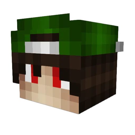 Bibito777 Minecraft avatar head, 3D render