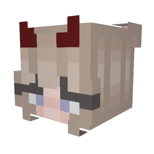 Bibobop Minecraft avatar head, 3D render