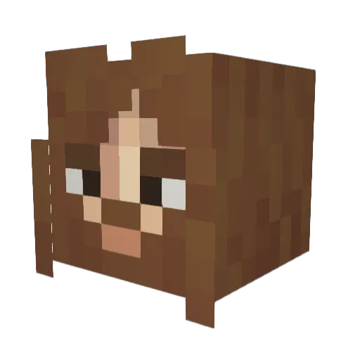Bibodax Minecraft avatar head, 3D render