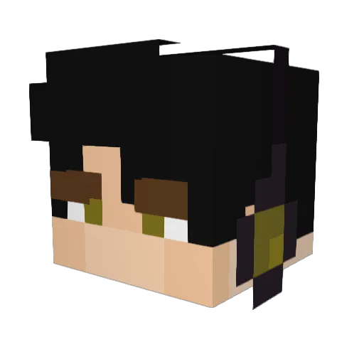 Bibon Minecraft avatar head, 3D render