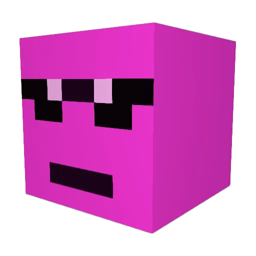Bibop1 Minecraft avatar head, 3D render