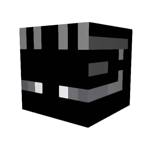 Biboun Minecraft avatar head, 3D render