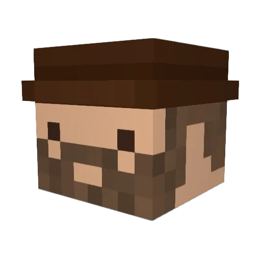 Bibu_uwu_ Minecraft avatar head, 3D render