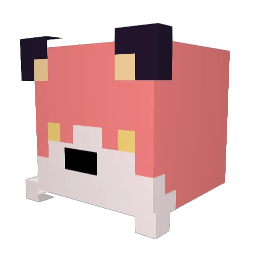 Bibyt Minecraft avatar head, 3D render