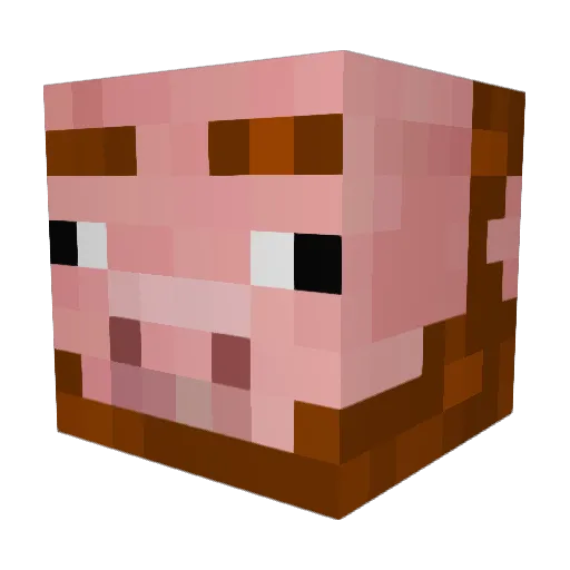 BicBoiAug Minecraft avatar head, 3D render