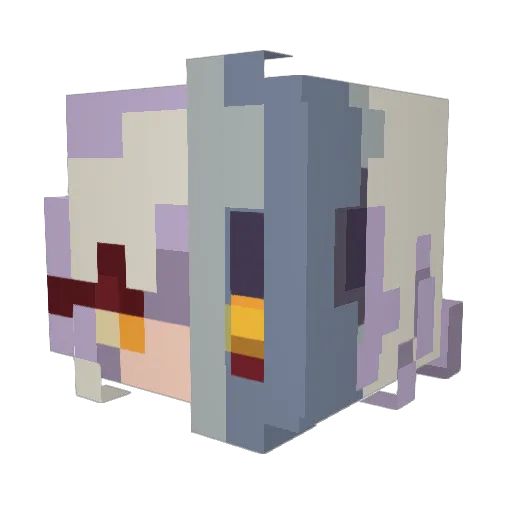 Biccr Minecraft avatar head, 3D render