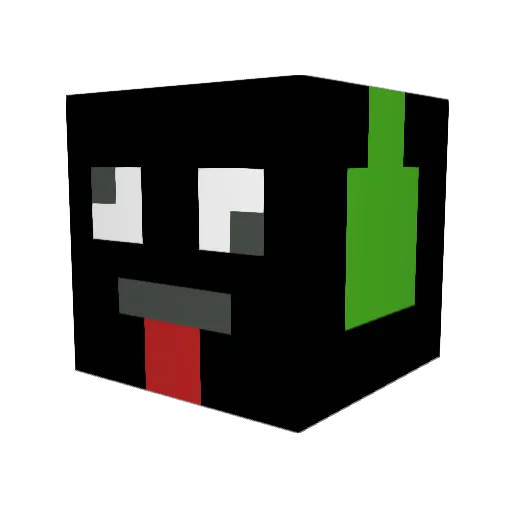 Bichenfire Minecraft avatar head, 3D render