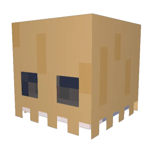 Bichotoow Minecraft avatar head, 3D render