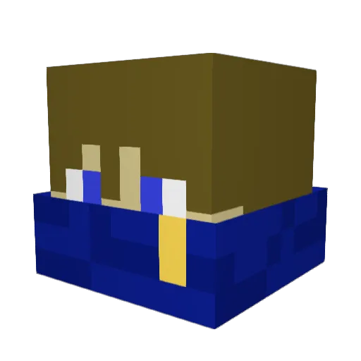 Biclim Minecraft avatar head, 3D render