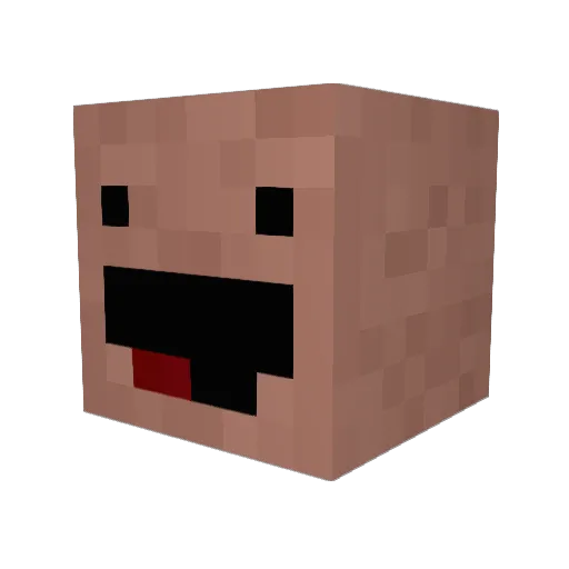 Bicmac1234 Minecraft avatar head, 3D render