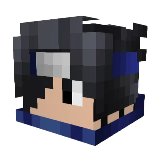 BicycleWheels Minecraft avatar head, 3D render